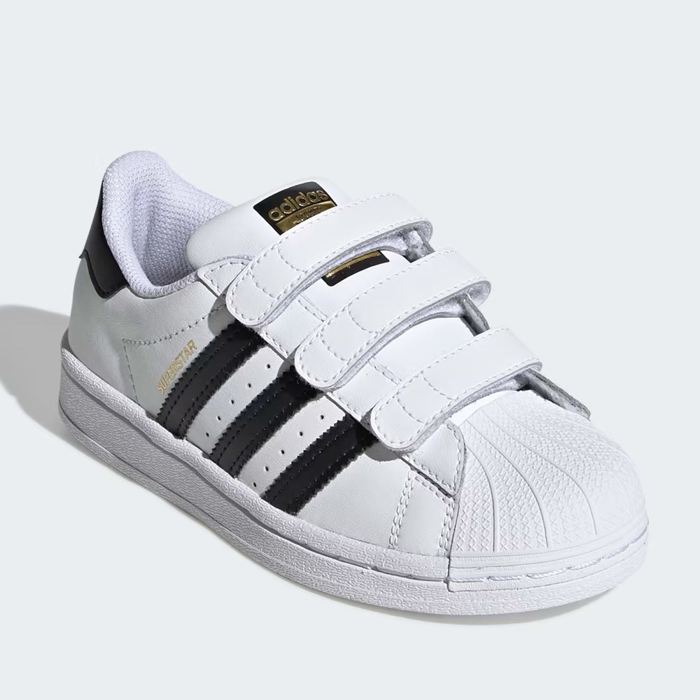 Adidas Superstar Sneakers Shoes White Black Size 7 toddler